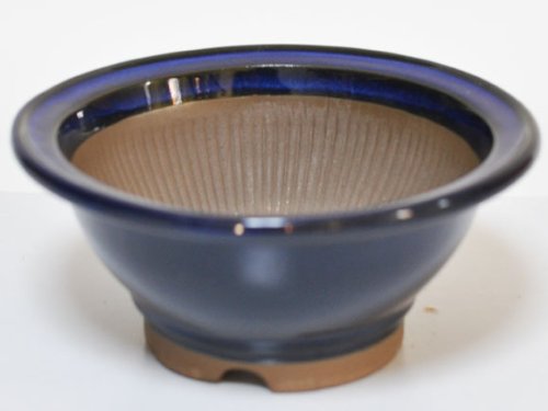 Amazon | 盆栽妙 常滑焼 盆栽鉢 6号 生子すり鉢 幅19cm×高さ9cm 陶器製